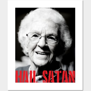 Hail Satan Granny Posters and Art